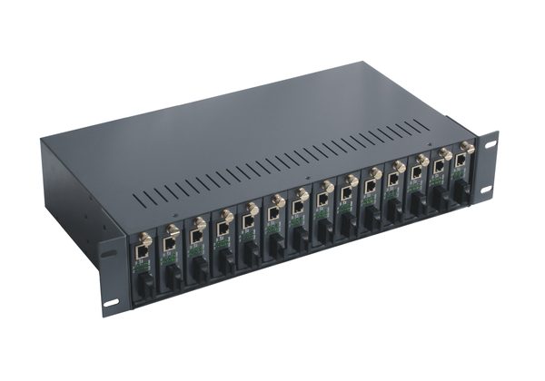 14 media converter rack — fiber optic product